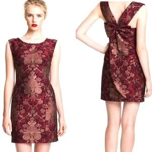 Tracy Reese Charmed by You Dress | Size: 2 Color: Burgundy with Gold and Black